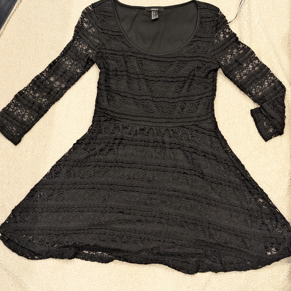 Forever 21 Black Lace Mini Dress